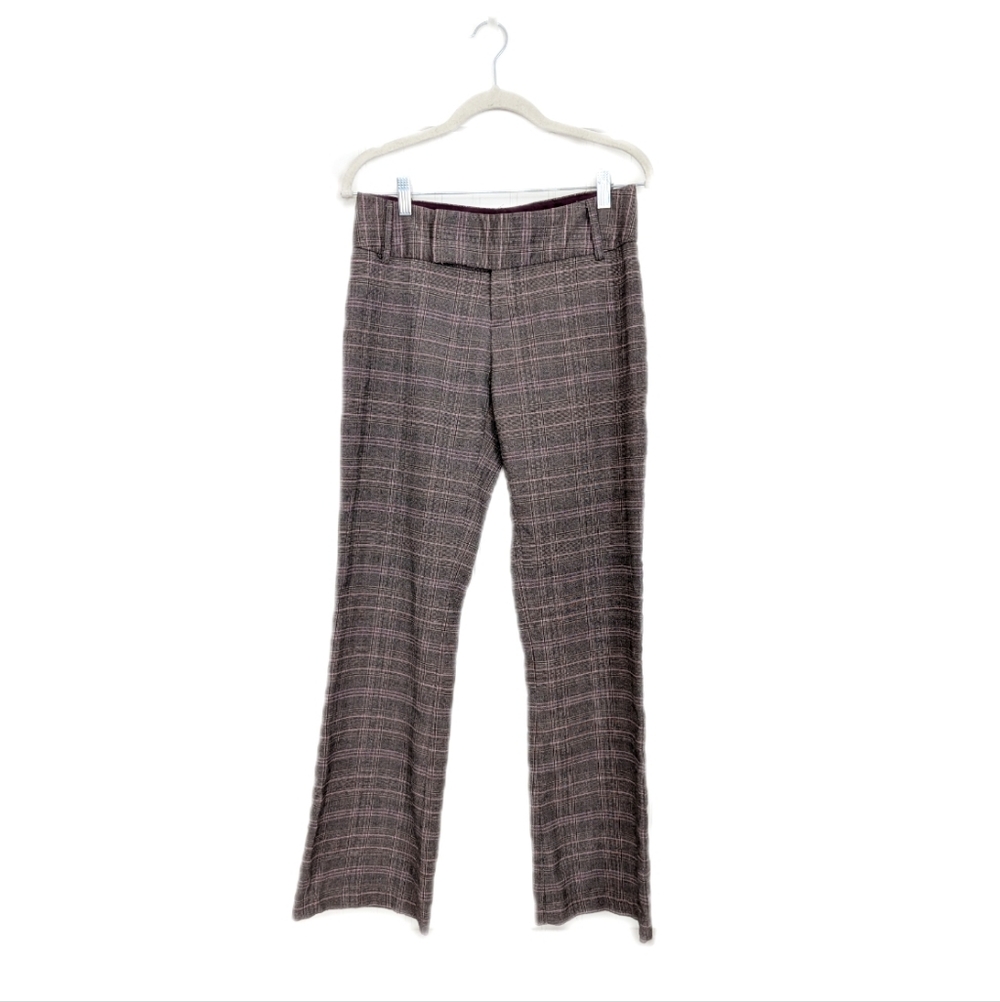 Vintage 2000s Grunge Maurices Plaid Pow Rise Boot cut Dress Pants